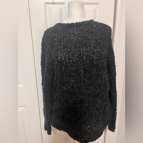 IRO Sweaters - IRO Jeans Open Knit Tie Back Sweater Charcoal Extra Small